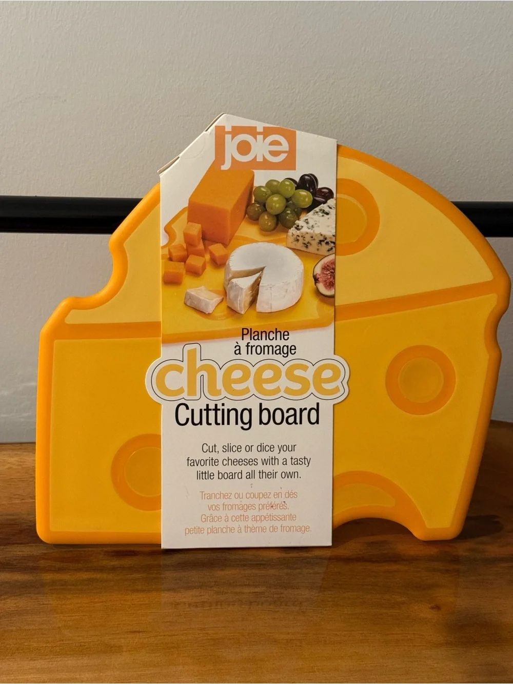 Joie Bright Yellow Cheese-Shaped Cutting Board